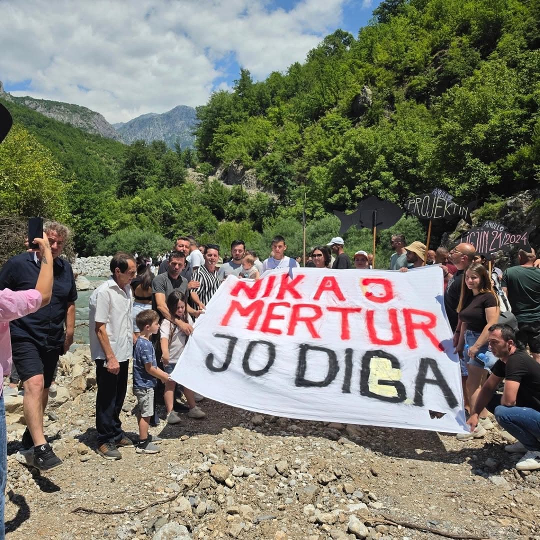 Banorë të Nikaj-Mërturit, së bashku me aktivistë mjedisorë, u bashkuan në protestë për të (5/5)