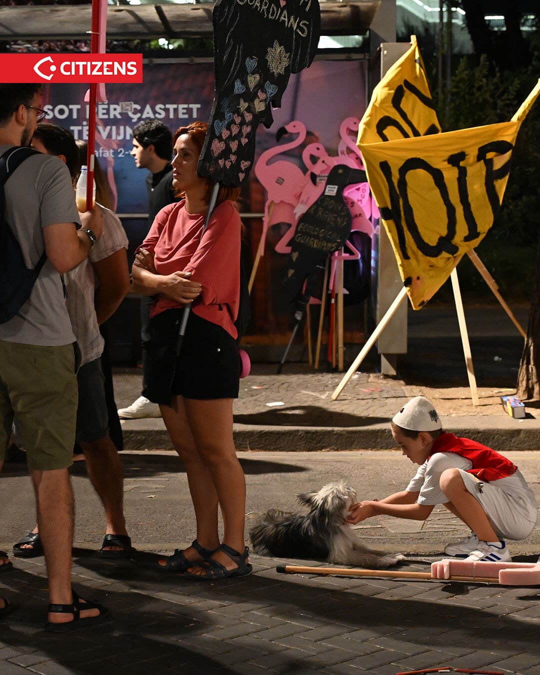 Në ditën e 97-të të protestës në shesh, bashkë me qytetarët u bashkuan edhe… (frame 3)