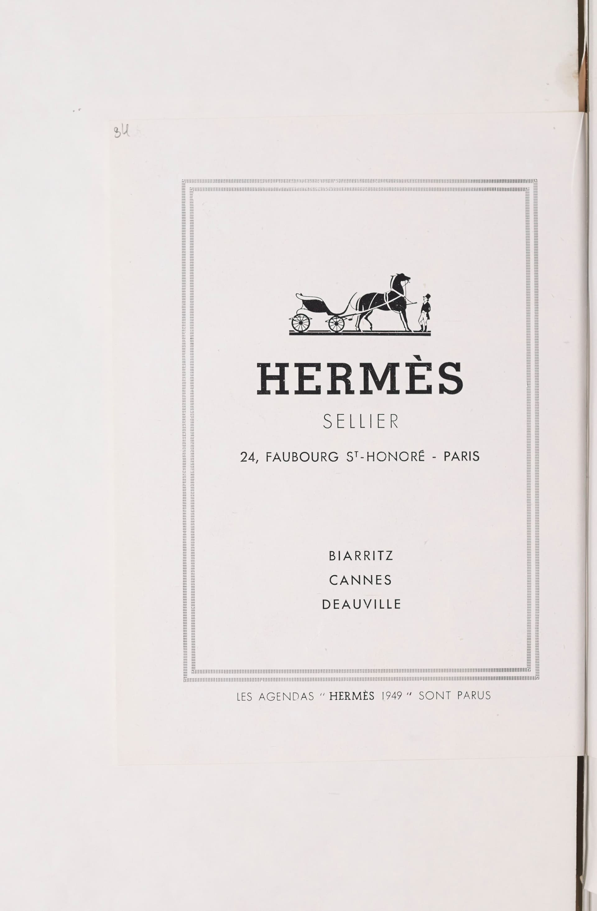 Hermès Sellier, and the agendas for 1949