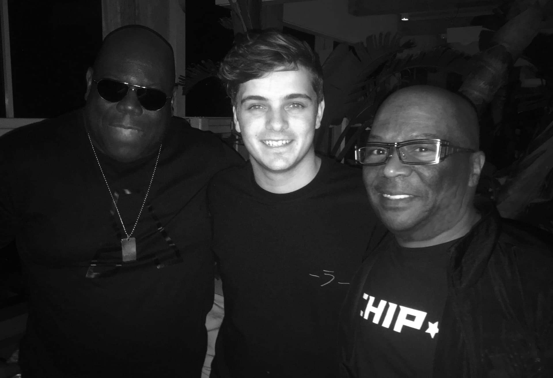 Chip E., Carl Cox and Martin Garrix in Miami