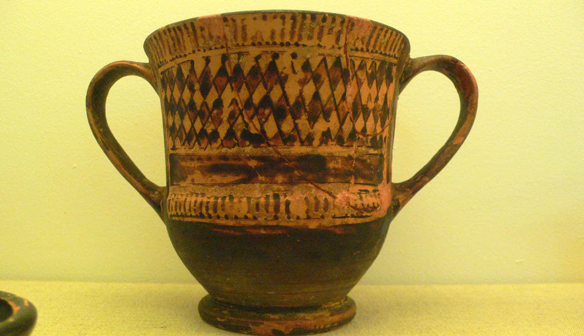 A Greek krater from the necropolis