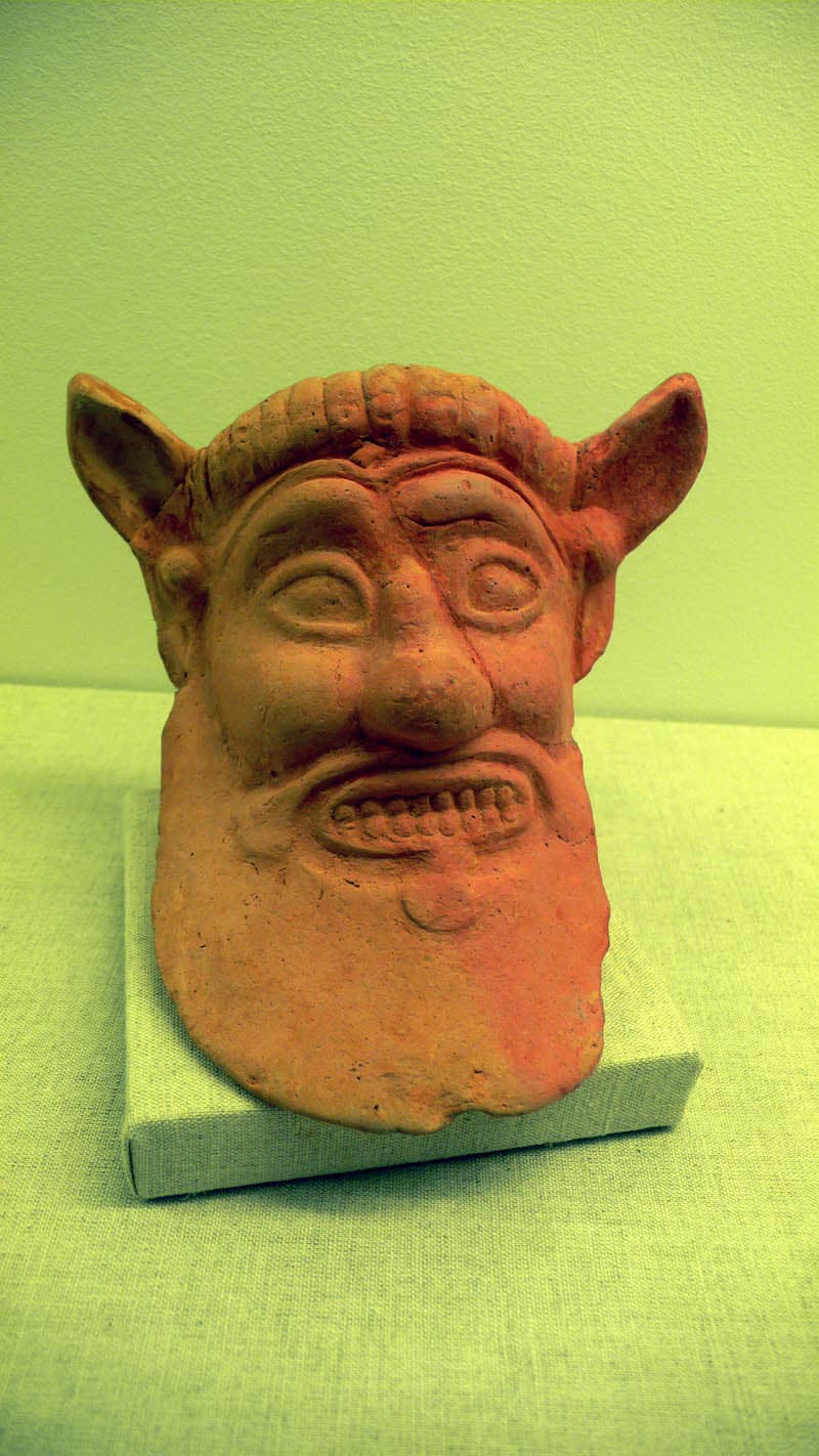A satyr in terracotta