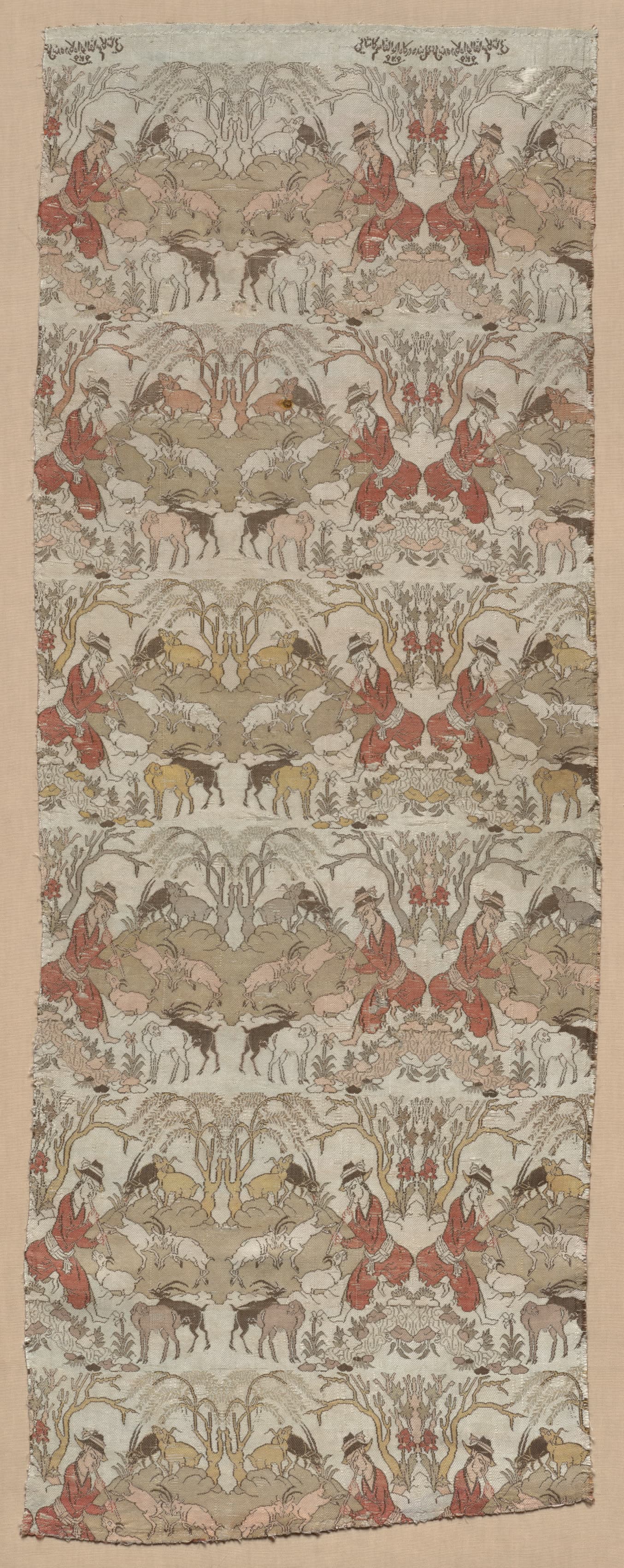 Silk Textile with Goatherds in a Landscape (2 of 2)