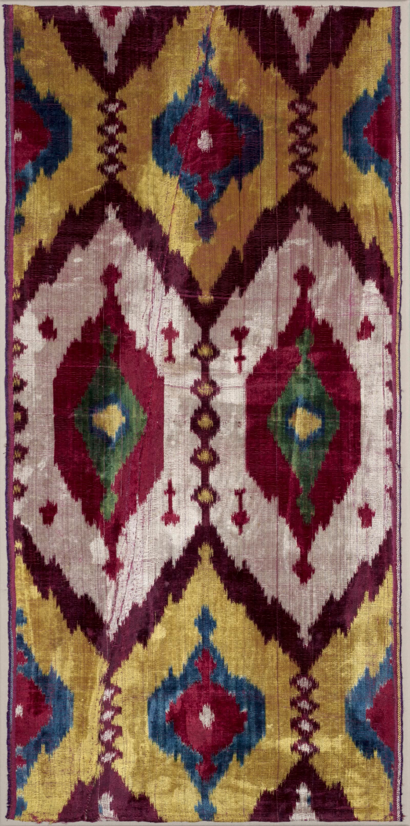 Length of silk velvet ikat