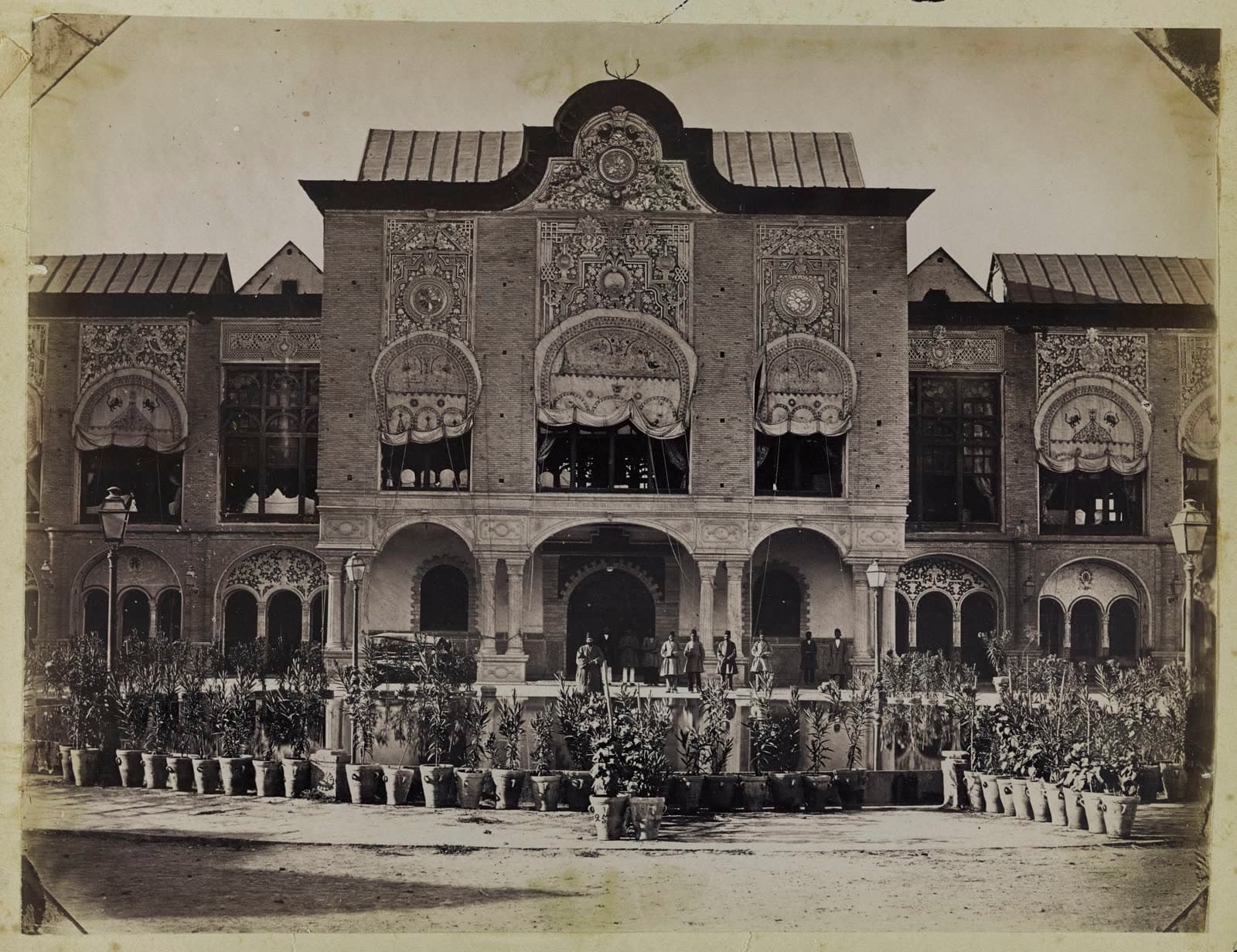 Courtyard with a pool at the house of Zell-e Soltan, Tehran