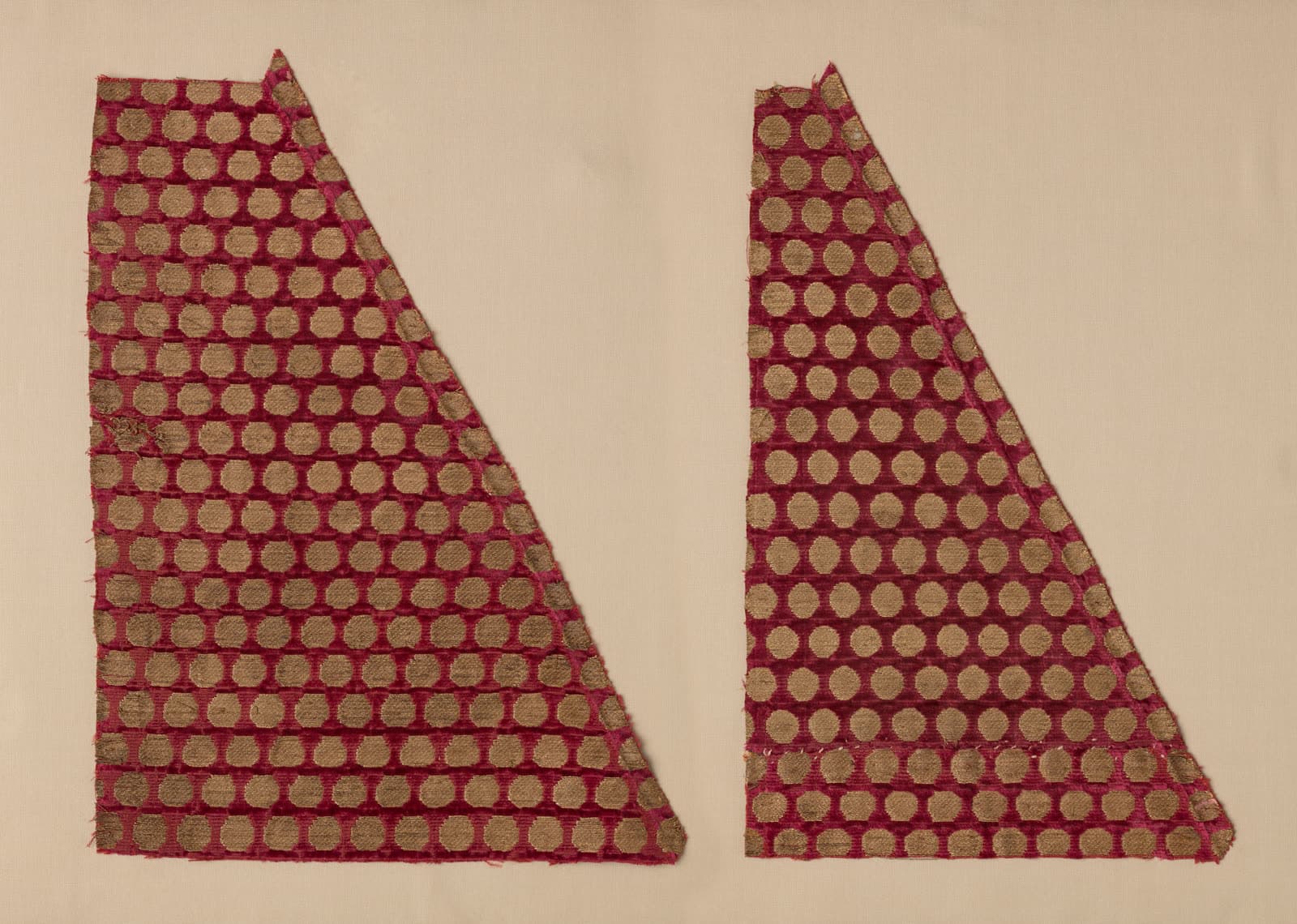 Velvet Fragment in Two Pieces