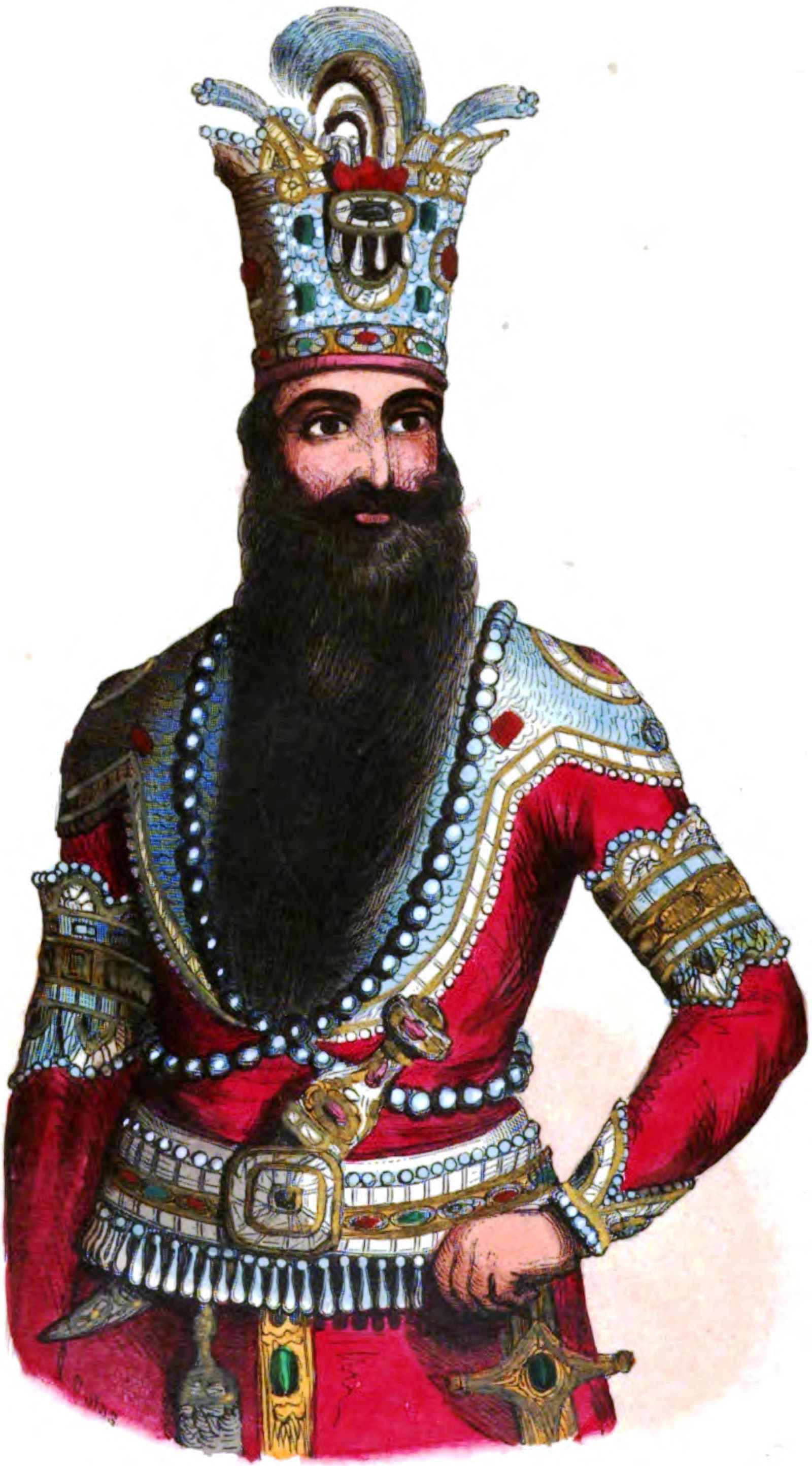 The Shah of Persia, from Auguste Wahlen's costumes of the peoples of the world