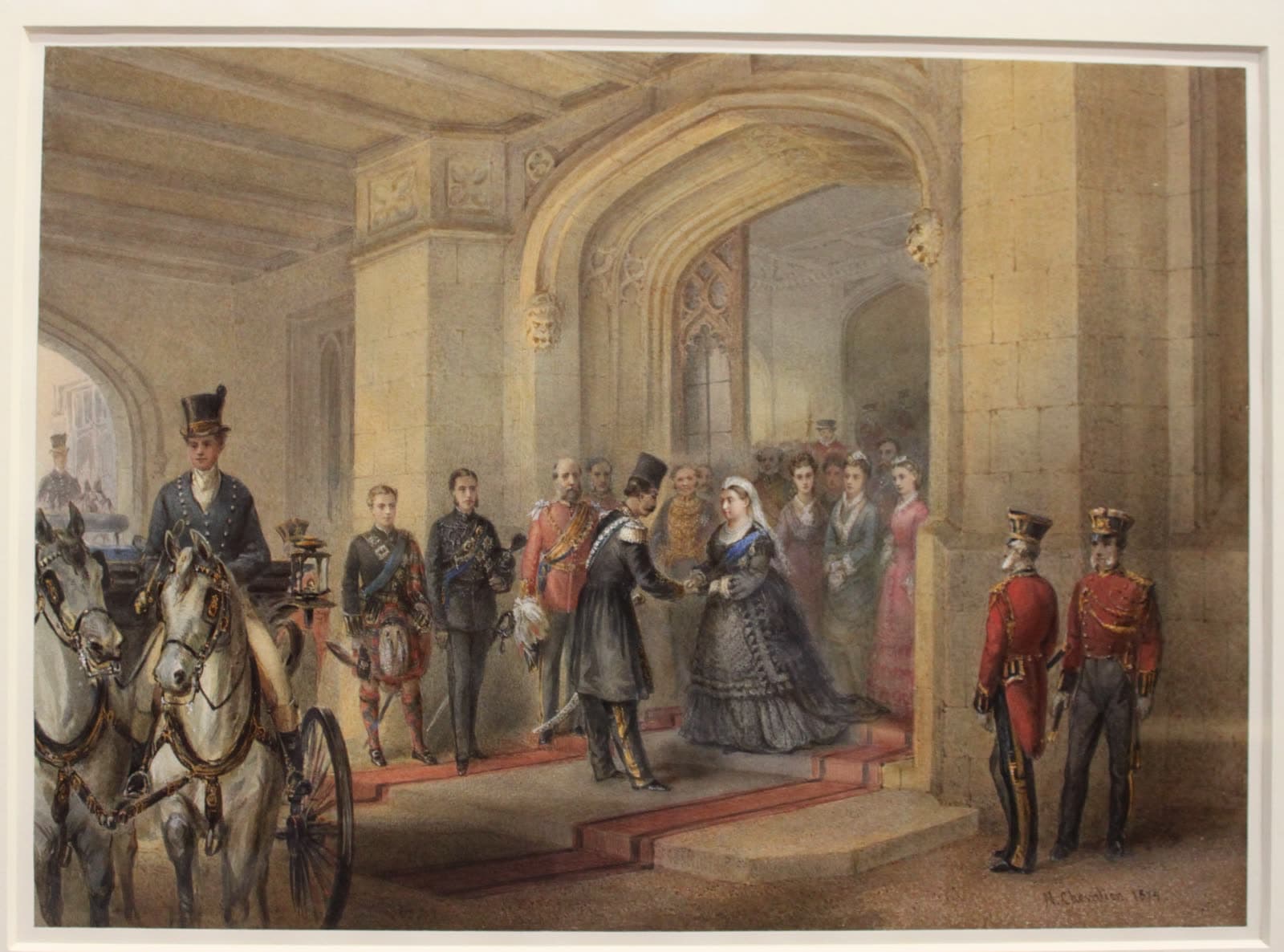 Queen Victoria receiving Naser al-Din Shah Qajar at Windsor, 1874