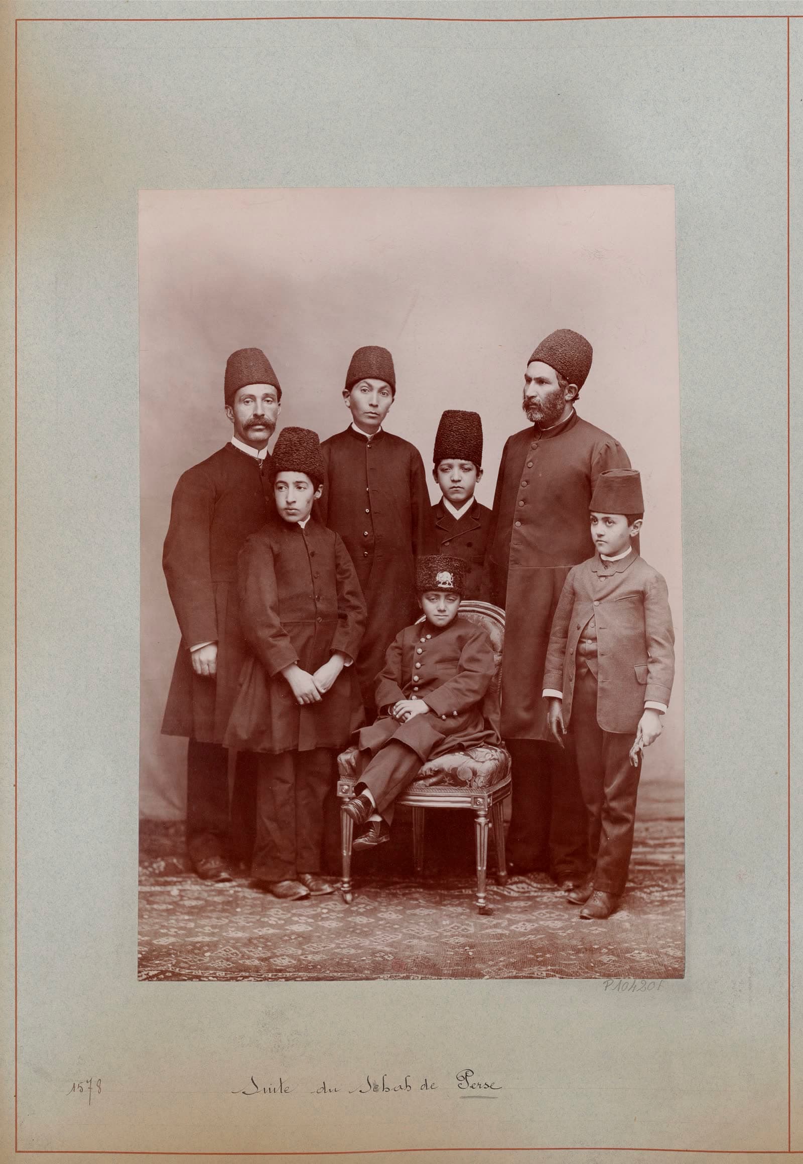 The Shah of Persia's entourage, photographed by Atelier Nadar