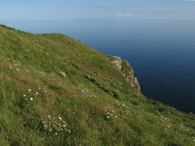 Cliff edge with Man