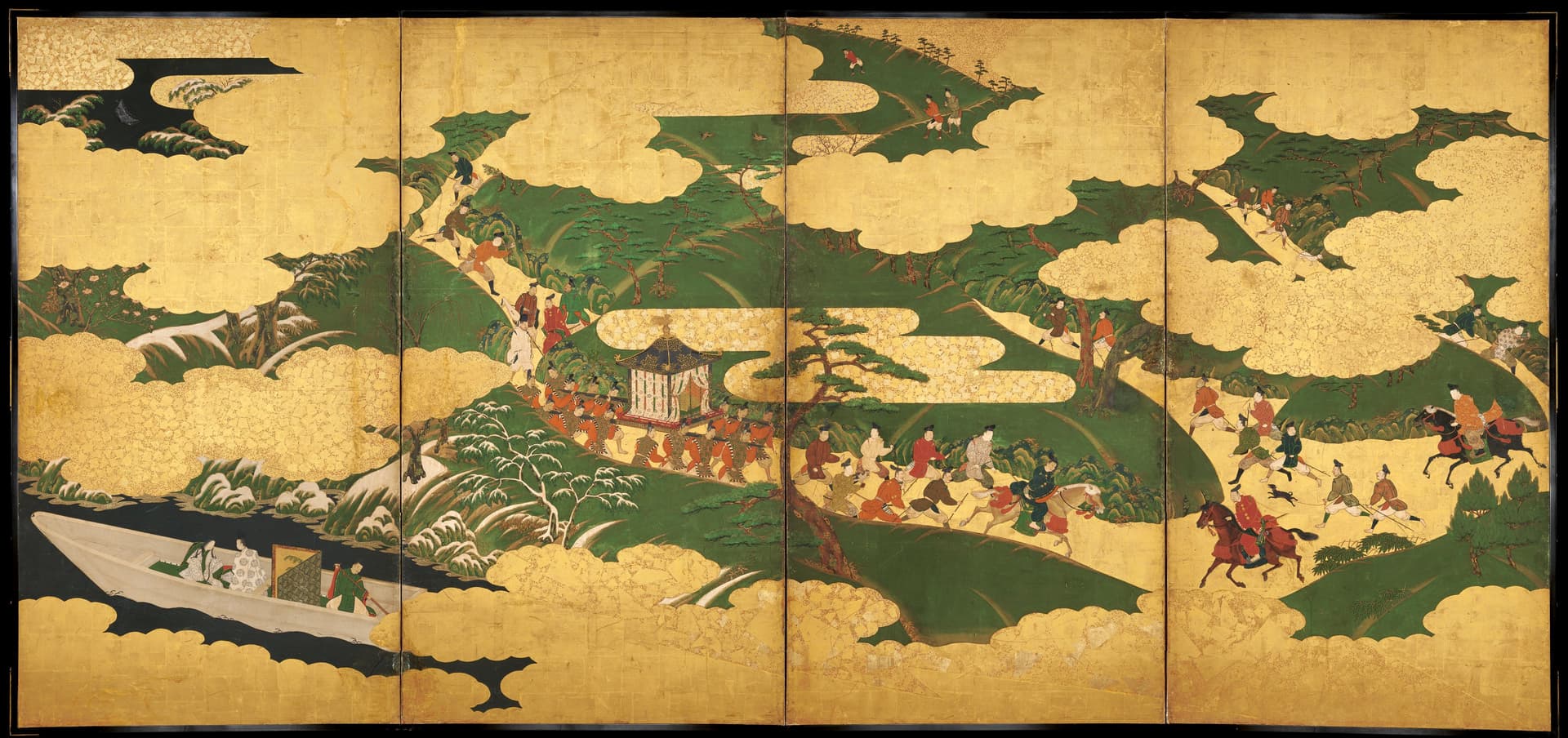 “An Imperial Excursion” (Miyuki), “A Boat Cast Adrift” (Ukifune), and “The Barrier Gate” (