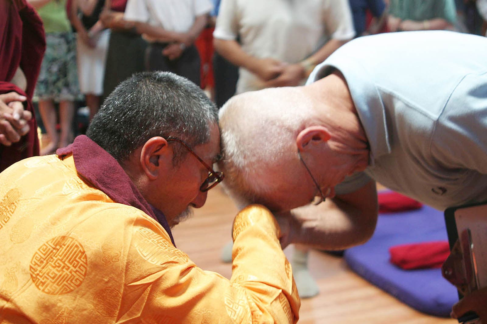 With Mipham Rinpoche, father of the Karmapa