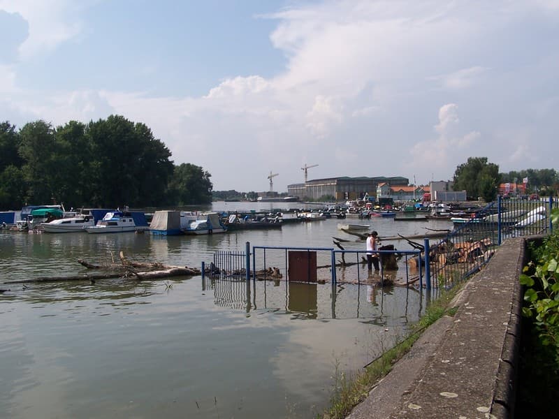 Apatin harbour on the Danube