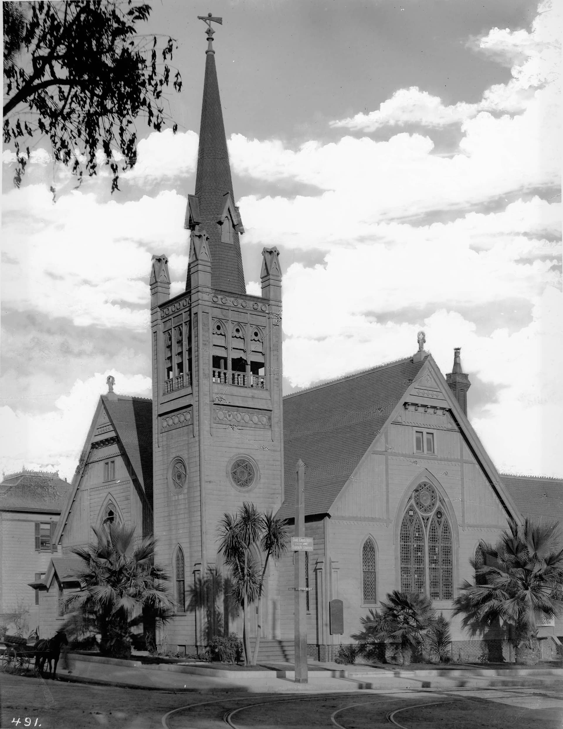First Congregational Church, intersection of Third Street and Hill Street, 1889-1900 ()