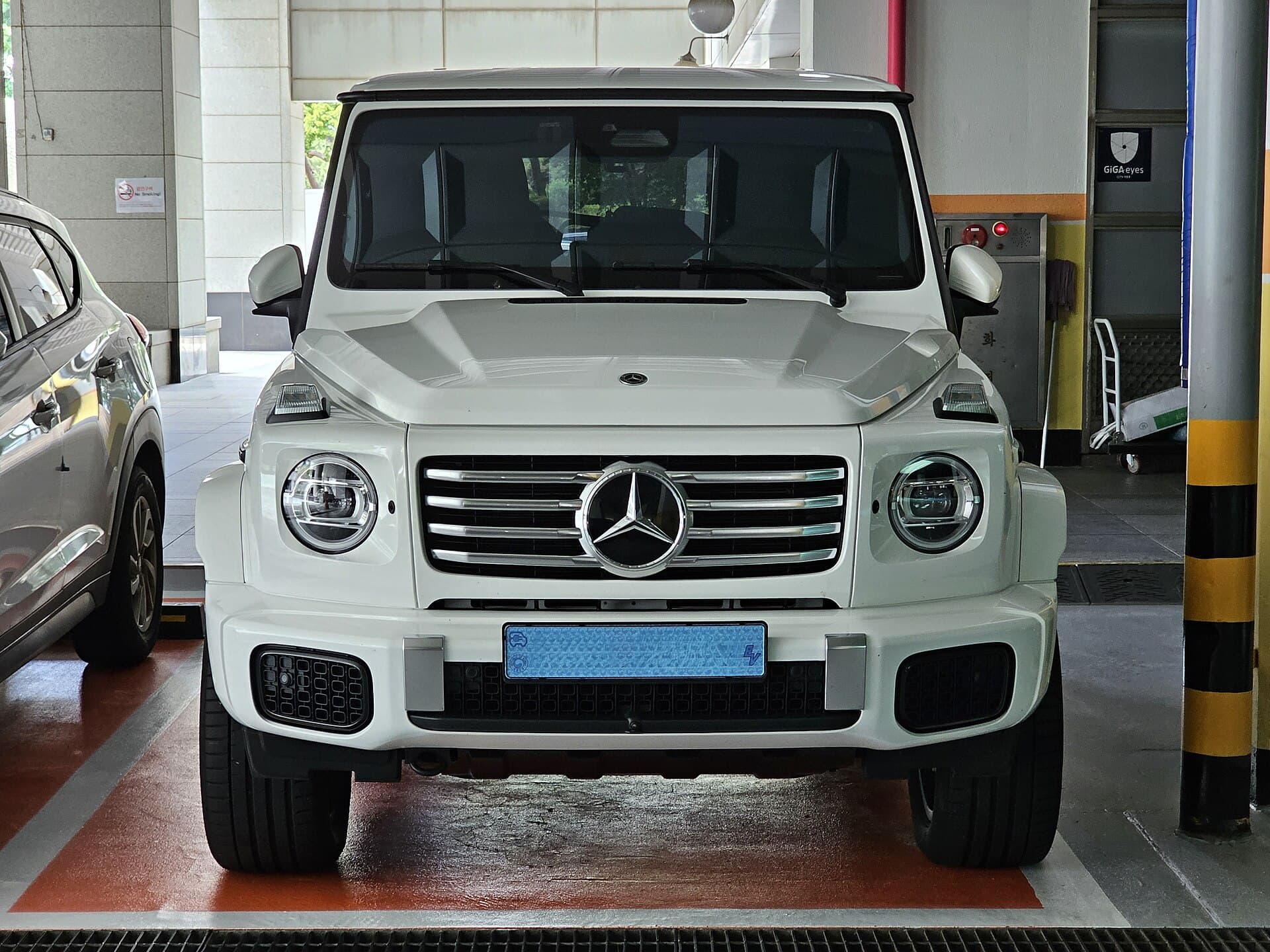 The electric G in polar white