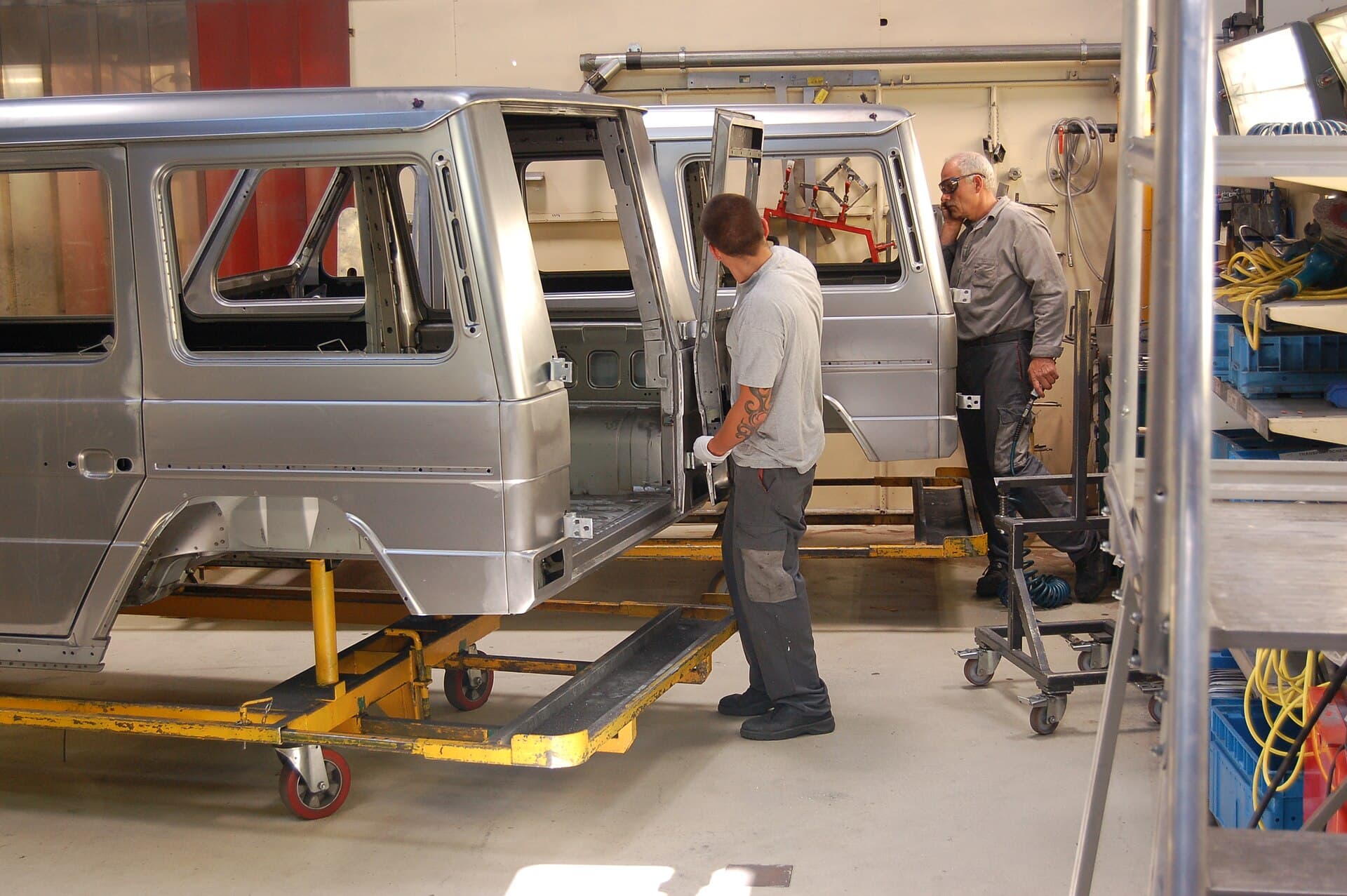 Hand-built: the G-Class production line at Graz