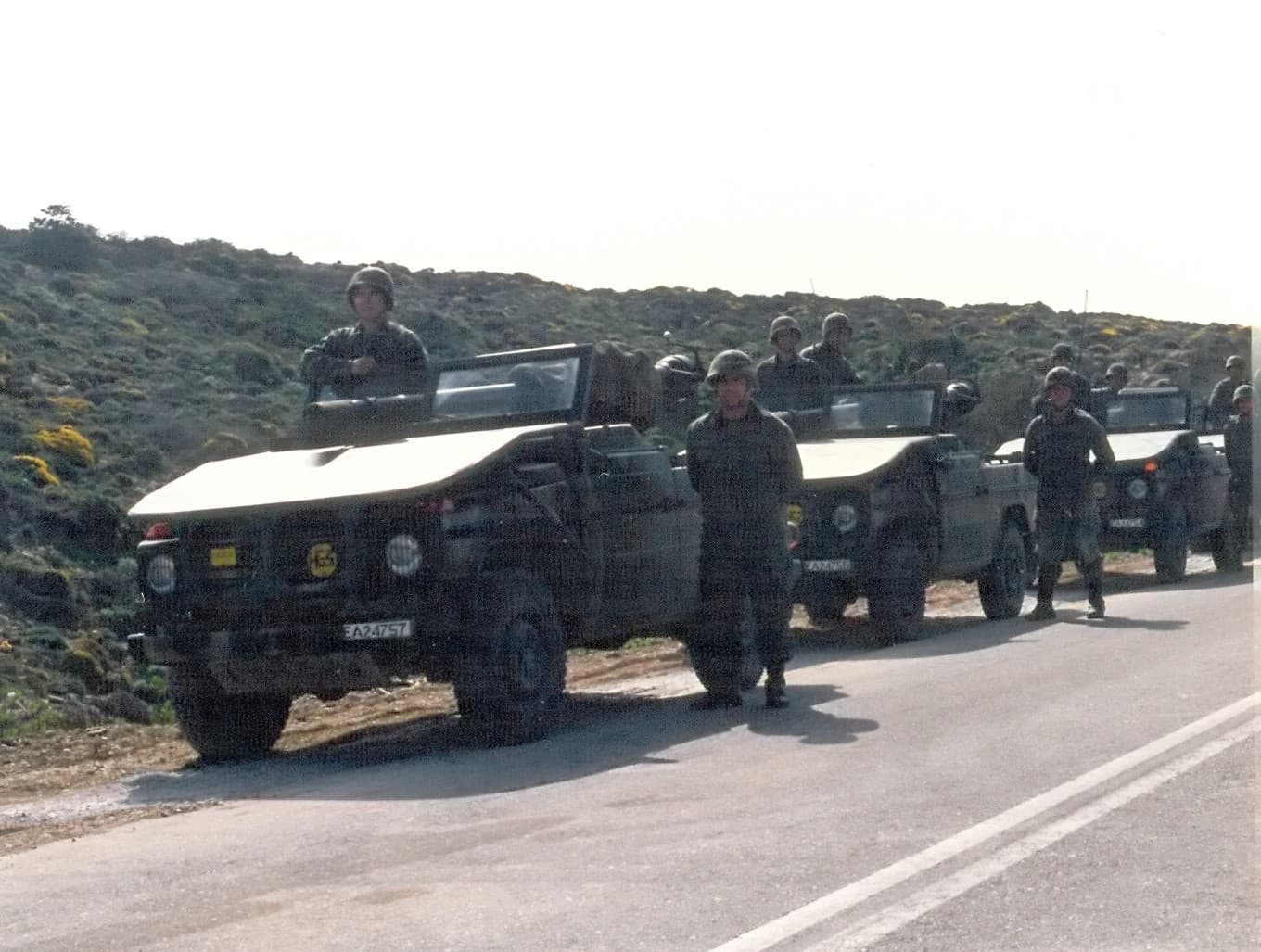 A Greek 240 GD carrying an M40 recoilless rifle, 1997