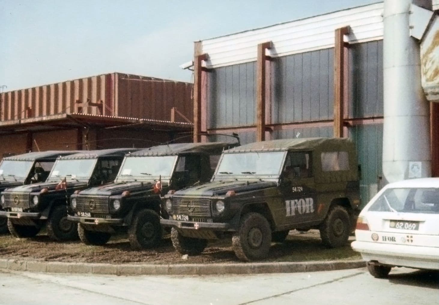 NATO IFOR vehicles in Bosnia, 1996