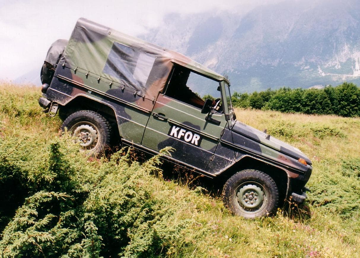 Bundeswehr 'Wolf' on patrol in Kosovo, 2002