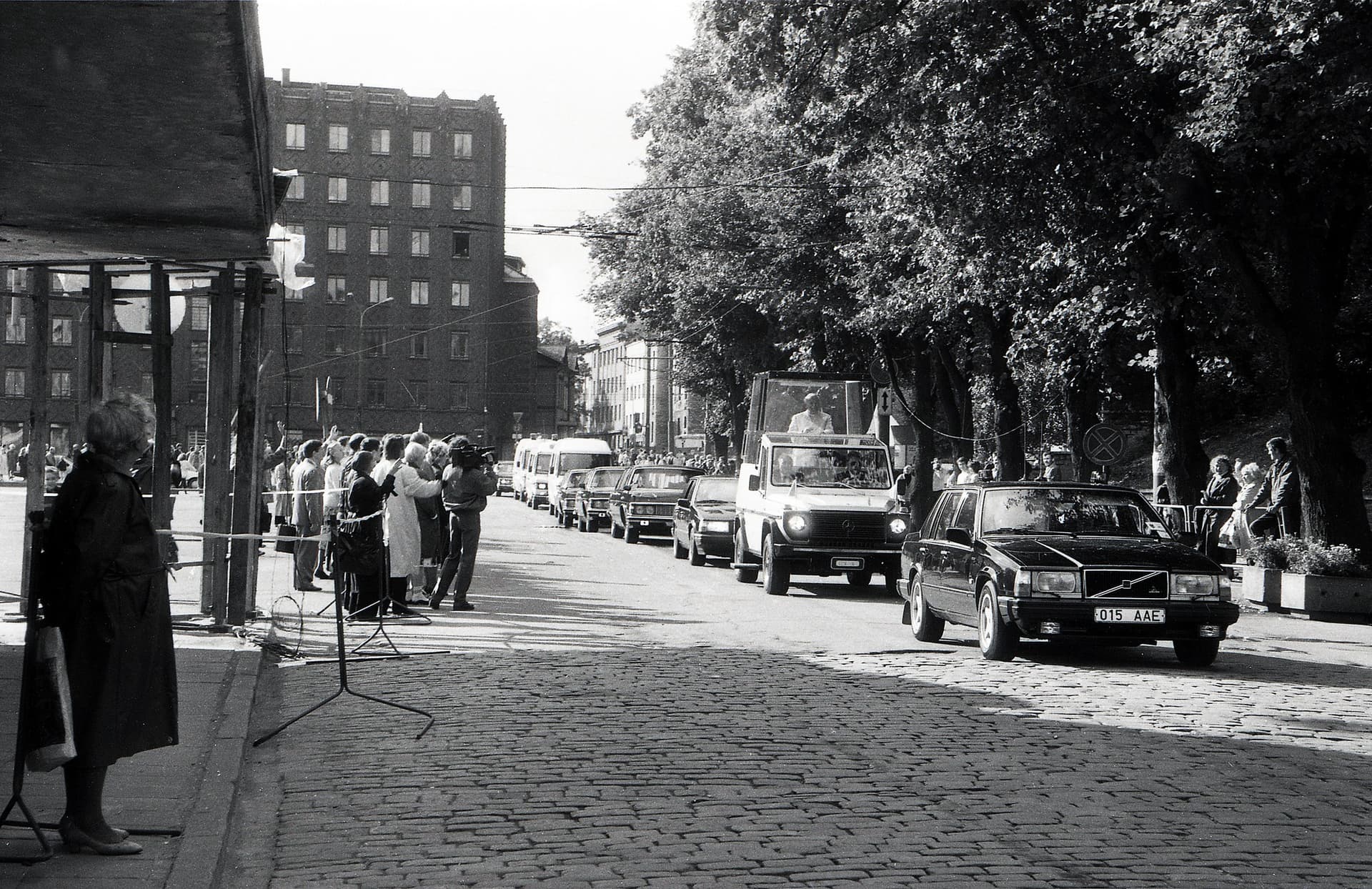 The Popemobile in newly independent Estonia, 1993