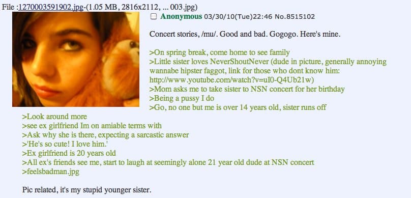 feelsbadman.jpg in a greentext story