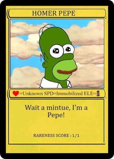 The Homer Pepe card goes to auction