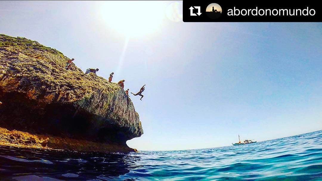 Amazing shot of the booze cruise cliff jump captured by traveler check out her page for…