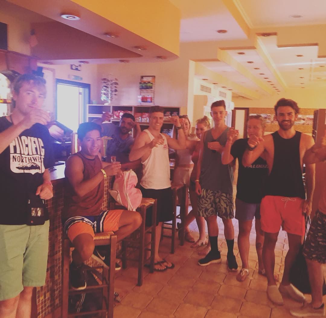 A successful day on the Quad Safaris followed by shots of OUZO!