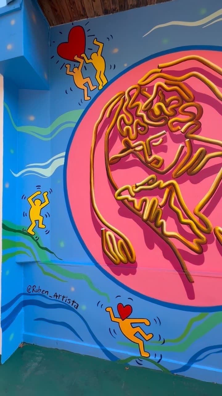 Les comparto esta obra realizada en Obra que refleja las distintas sensaciones del amor,…
