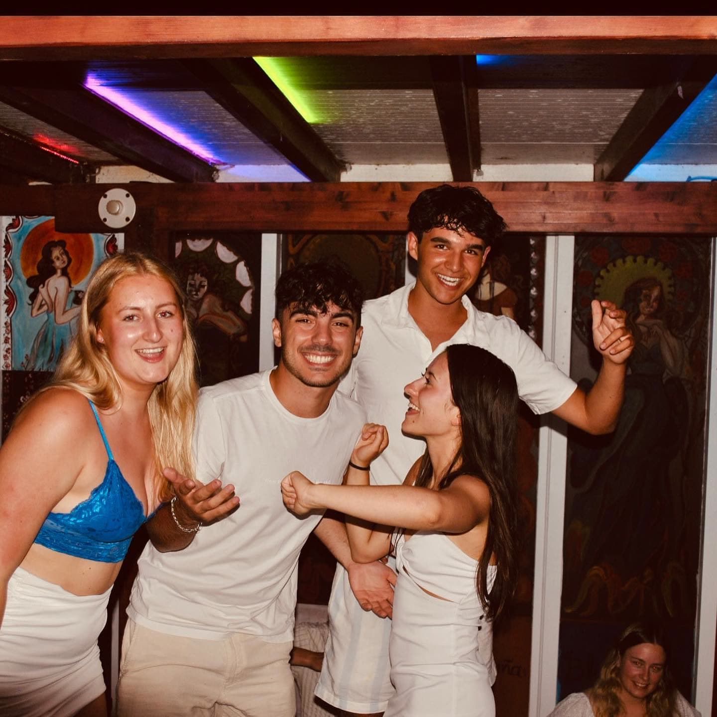 Bringing the light to Hostel at our epic White Party! (4 of 5)