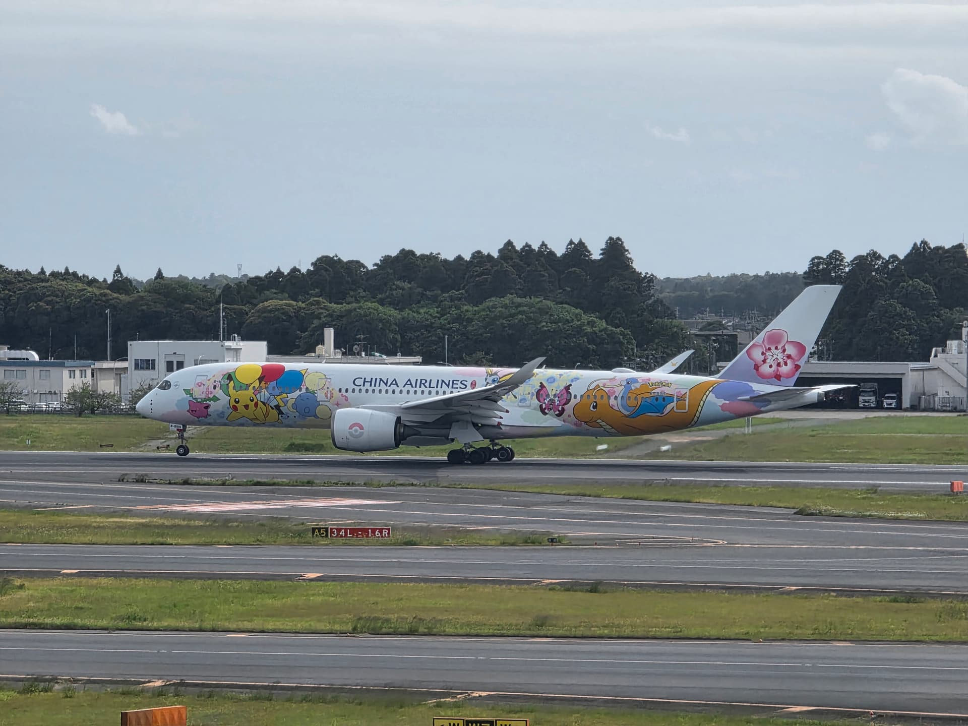 China Airlines A350 Pikachu Jet at Narita