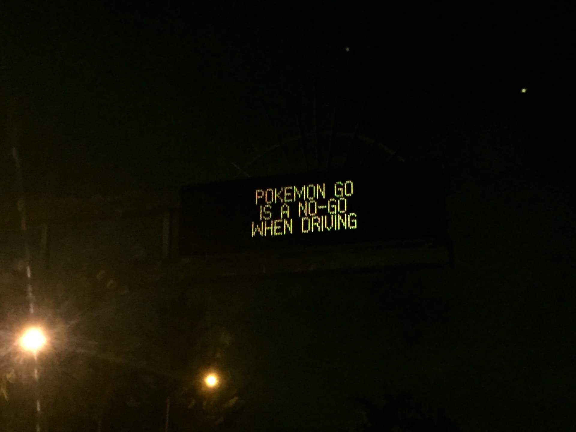 "Don't Pokémon GO and drive"