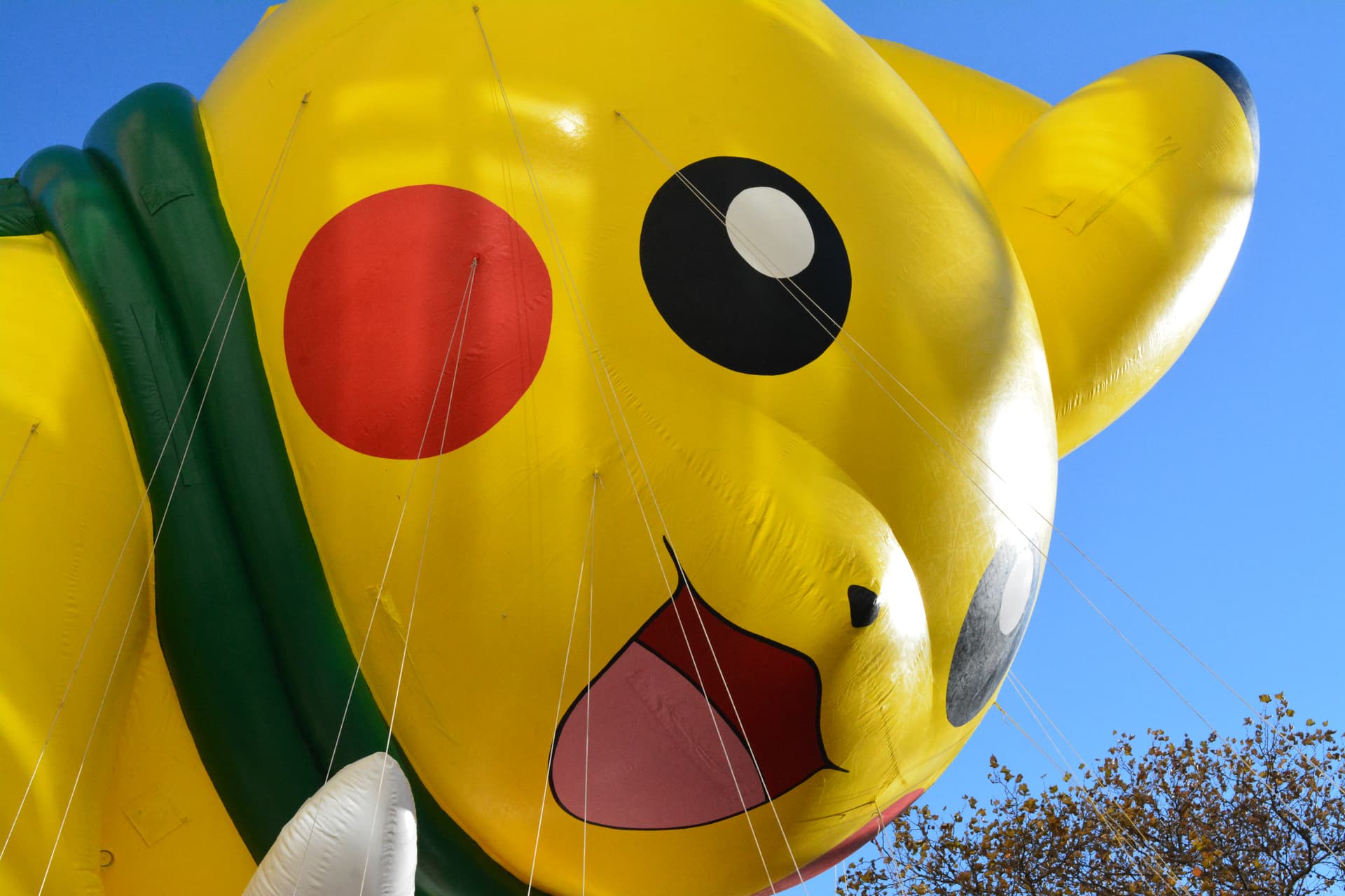 Pikachu balloon over Central Park West