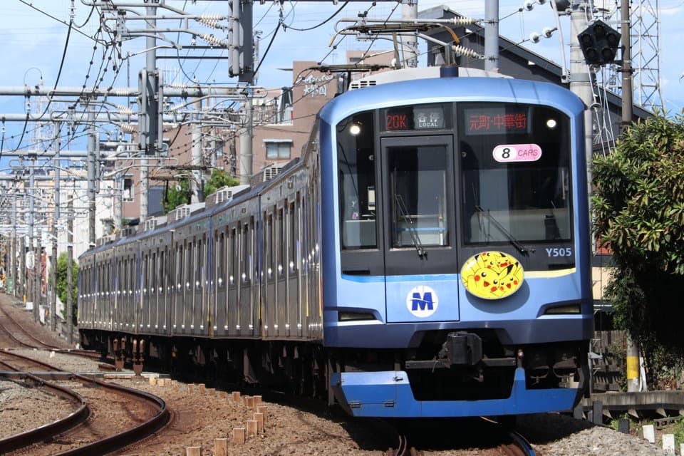 Pikachu headmark on the Minatomirai Line