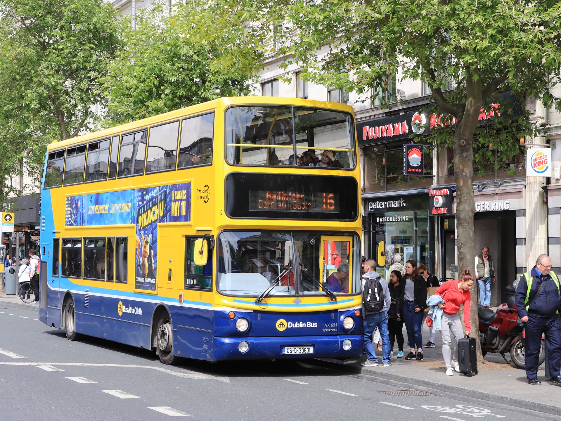 Detective Pikachu on a Dublin bus