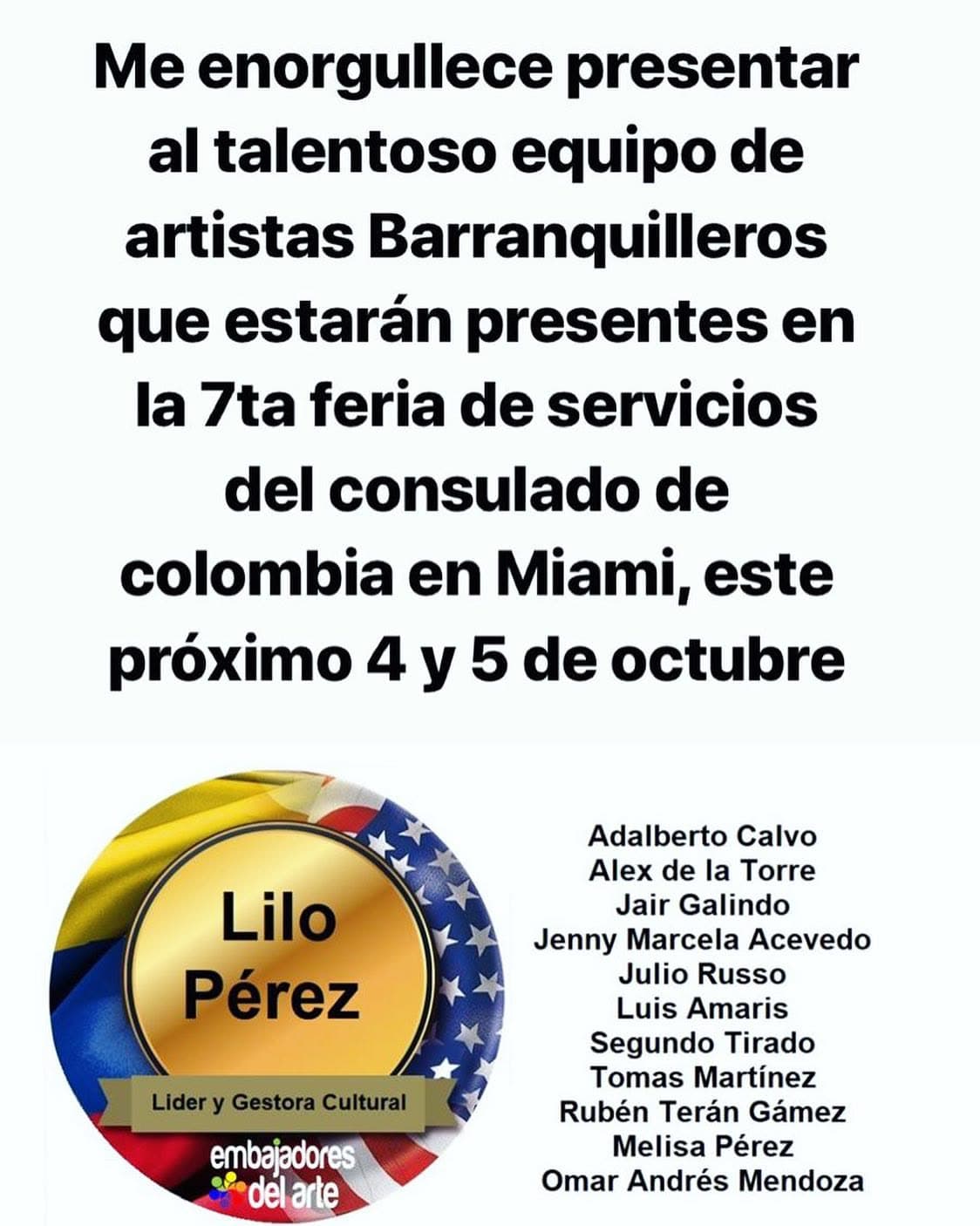 Pronto exponiendo en Miami con mis colegas