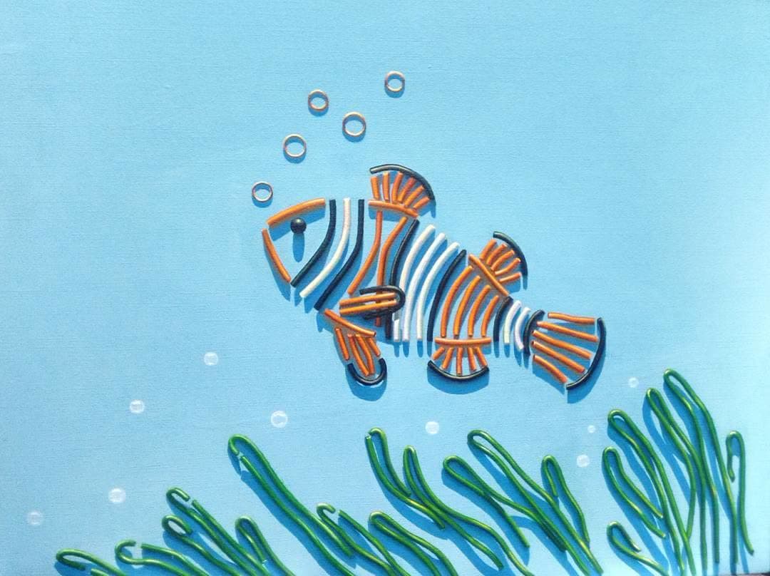 Titulo:buscando a nemo Serie:anatomia de un oceano Dimensiones:50x35 Tecnica: acrilico…
