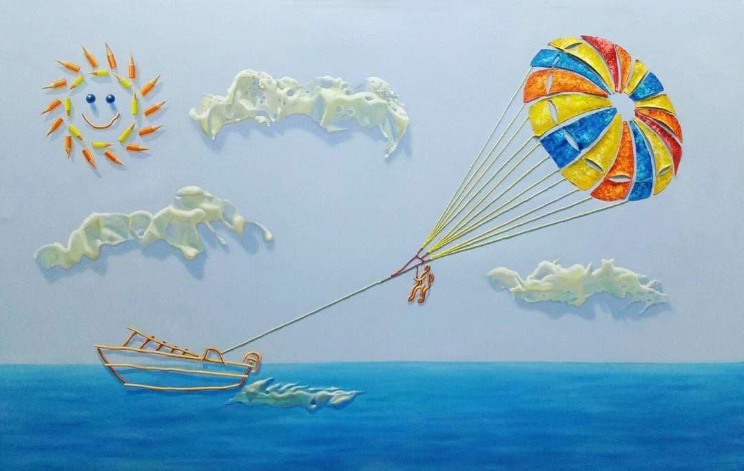 Titulo:parasailing 135X95 acrilico sobre lienzo (1 of 4)