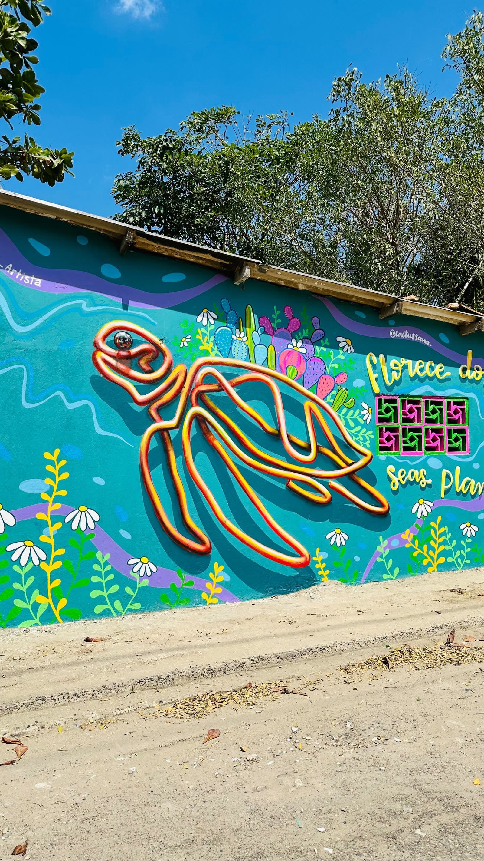 Esta obra realizada a dúo entre los artistas @ruben_artista y @cactussana es un mural…