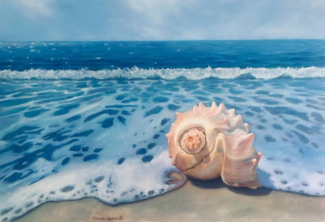 Siguiendo el homenaje al océano les comparto esta obra realizada hace un par de meses. (1 of 2)