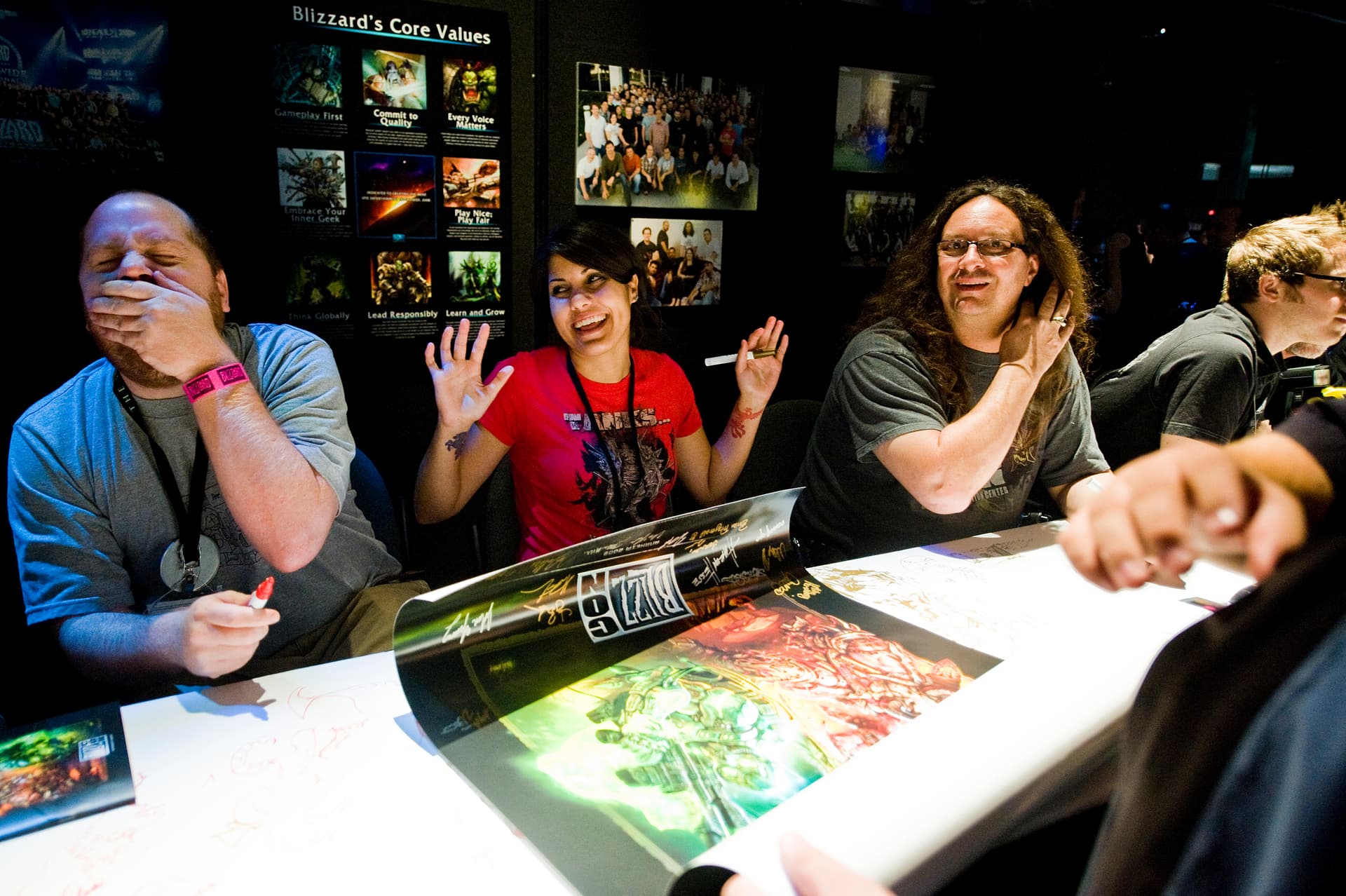 Blizzard staff signing at BlizzCon 2009