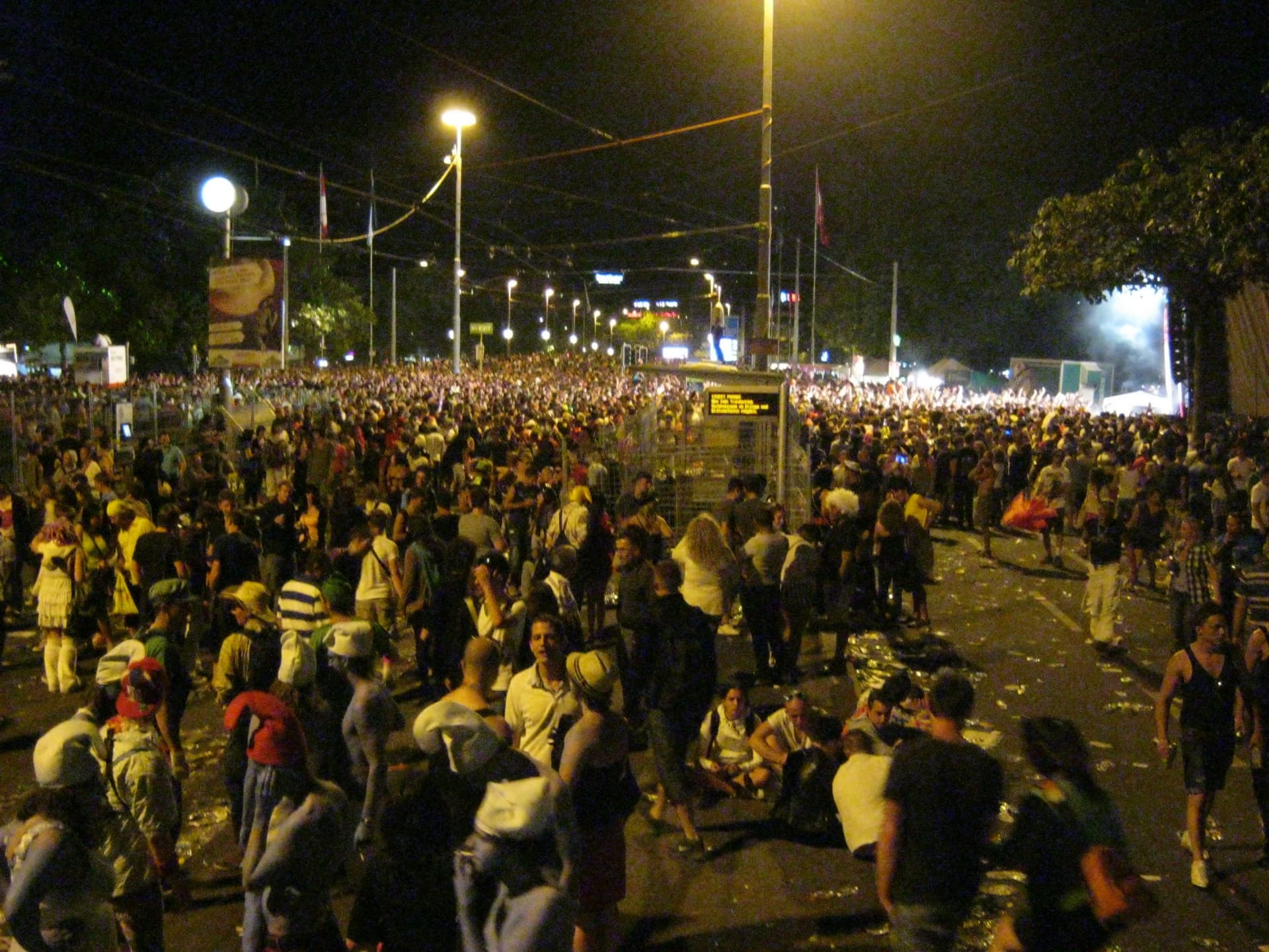 The route at night, Street Parade 2012