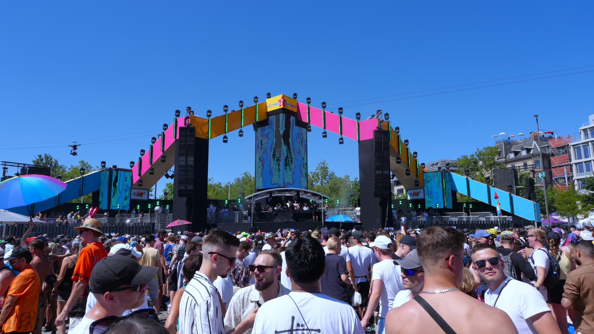 The main stage at the 31st Street Parade, 2024