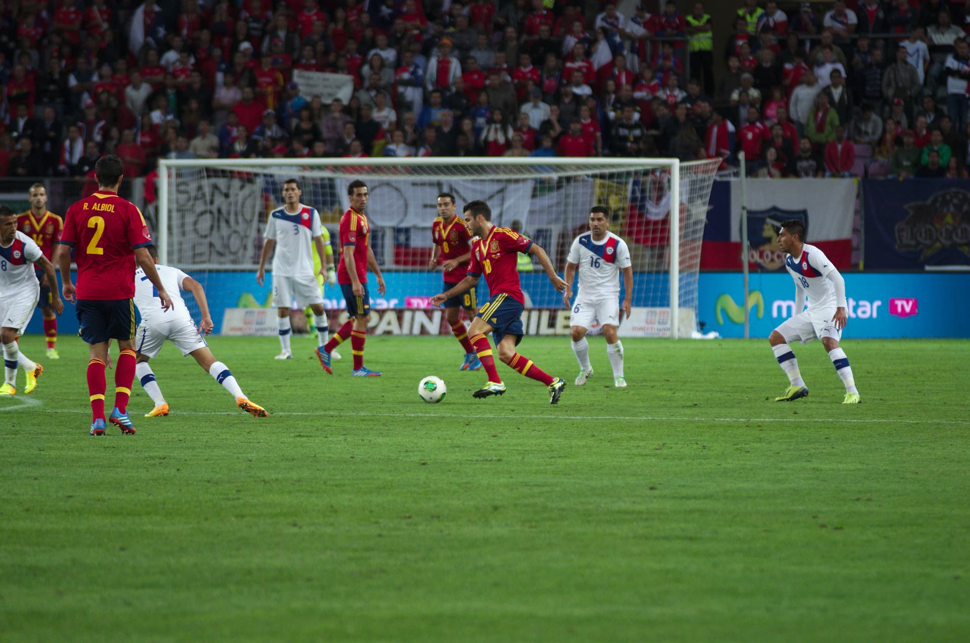 Spain Chile 10 09 2013 Geneva Raul Abliol, Francesc Fabregas, David Pizarro and Gonzalo Jara
