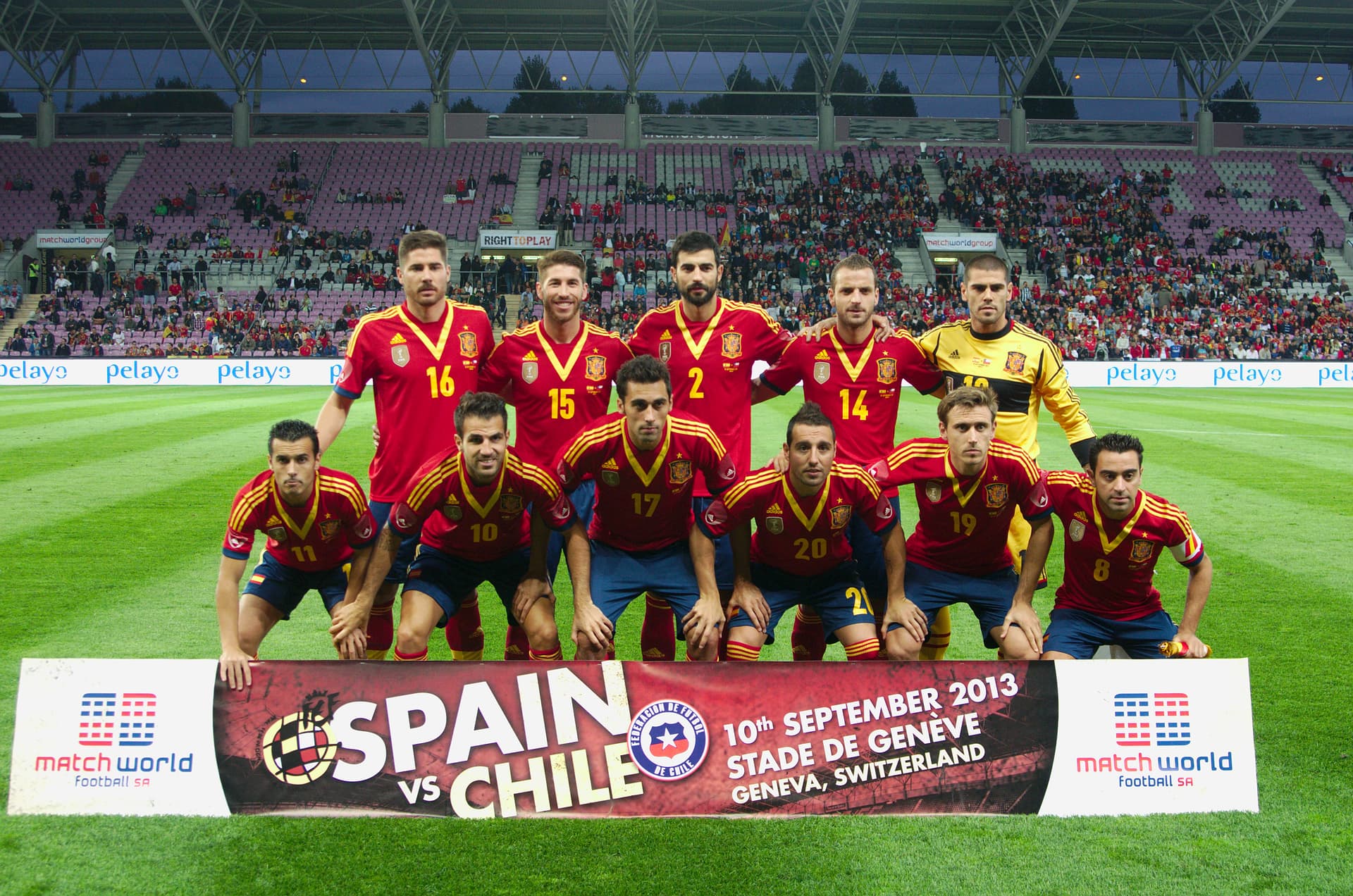 Spain Chile 10 09 2013 Geneva Spain team 1