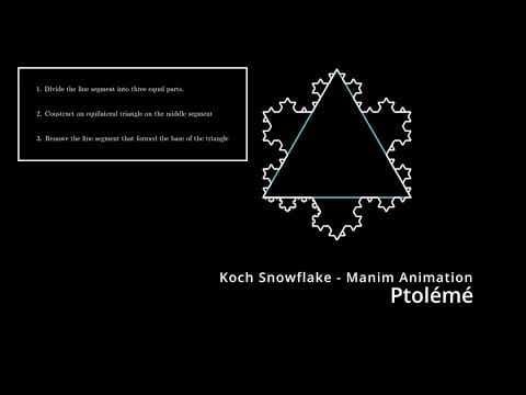 Fractals Animation | Koch Snowflake - Manim CE, Python