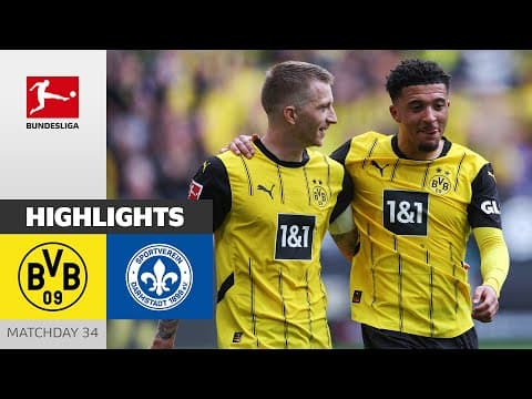 Reus scores in his final BVB match, Dortmund 4-0 Darmstadt