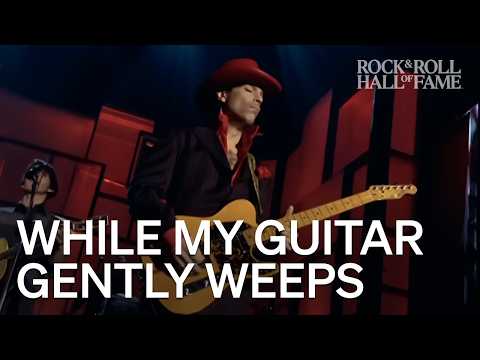 Prince, Tom Petty, Steve Winwood, & More "While My Guitar Gently Weeps" | Rock Hall 2004 Induction