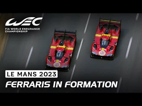 Ferraris in Formation at Le Mans ❤️ I 2023 24 Hours of Le Mans I FIA WEC