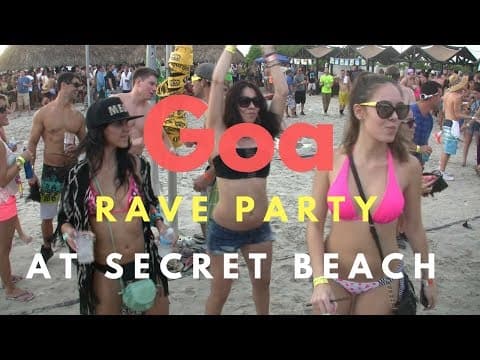 Goa Rave Party ( Trance party) At secret beach in Goa India